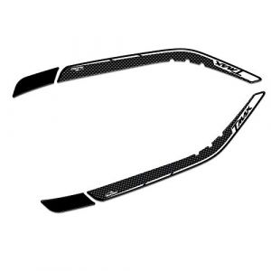 Resin Bike Autocollant Scooter Compatibles avec Yamaha Tmax 500 530 2008 2016. Protection Poignées Passager Moto contre les Chocs et les Éraflures. Paire Autocollant 3D Résinés - Effet Carbone (ResinBike, neuf)
