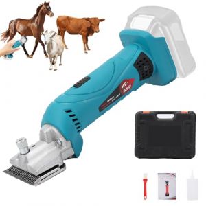 Roadtime Tondeuse Cheval Compatible Makita 18V batterie,2500 PRM/MIN Tondeuse Finition Professionnelle pour Mouton Animaux Chevauxs,Tondeuse Sans Fil 6 Vitesses à Faible Bruit (sans batterie) (wzxeugo, neuf)