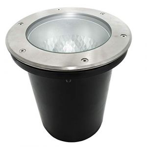 Planetitaly Piétinable encastrable sol IP65 culot E27 spot marche trou 190 mm éclairage extérieur chemin piétonnier avenue jardin façades parterres de fleurs piliers (PlanetItaly, neuf)