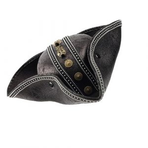 Chapeau de pirate en cuir synthétique marron pour homme et femme - Chapeau de pirate tricorne pour LARP Cosplay Accessoires de costume (XCengzy, neuf)