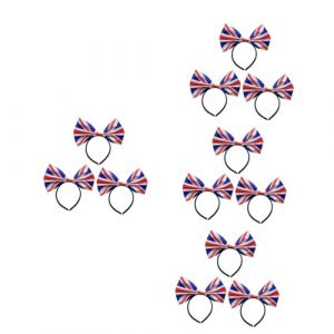 Beatifufu Lot De 4 Accessoires Pour Cheveux Avec Drapeau De L'angleterre Pour Femmes - À Paillettes Avec Couvre-chef Avec Drapeau De Pour Noël Halloween Fêtes Sportives 3 Pièces X 4 (Camprilli, neuf)