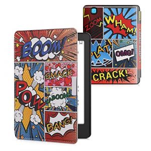 kwmobile Étui Compatible avec Kobo Aura Edition 2 Coque - Étui à Rabat magnétique Tablette eReader Similicuir - Multicolore (SX-Commerce, neuf)