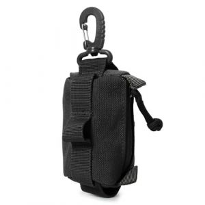 Pochette Tactique Molle, Petite Sac Ceinture Poche Utilitaire Porte-Monnaie Molle avec Mousqueton pour Sport Randonn&eacute;e Camping (Voda FR, neuf)