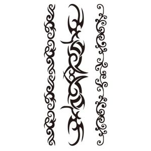 INTEROOKIE anglais autocollant de tatouage plume rouge lèvre totem simulation étanche tatouage autocollant (M-077) (INTEROOKIE, neuf)