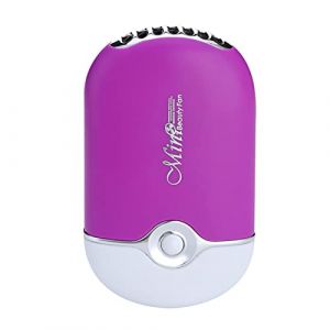 Tyenaza Sèche-cils portatif, ventilateur électrique de séchage de cils, sans lame, rechargeable par USB, mini ventilateur d'extension de cils portatif (Purple) (Vasting, neuf)