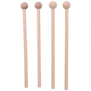 Bstepompre 2 paires de maillets en bois pour carillon énergétique, xylophone, de bois, glockenspiel et (Quintina Thompson, neuf)