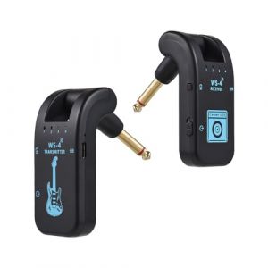 Btuty Syst&egrave;me de guitare sans fil 2,4 G, kit r&eacute;cepteur et &eacute;metteur de guitare rechargeable pour guitare &eacute;lectrique, basse, instruments &agrave; vent &eacute;lectriques, Plug and Play (RomeraLi, neuf)