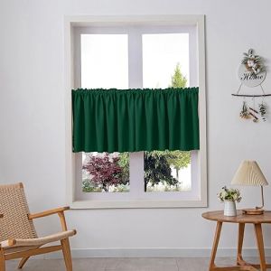 Icegrey Rideaux Brise-bise Rideaux Courts Opaques avec &oelig;illets pour Cuisine, Salle &agrave; Manger, Salle de Bain, Petite fen&ecirc;tre (1Glance EU, neuf)