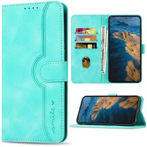 Bear Village Coque pour Samsung Galaxy Note 8, Antichoc Magnétique Etui en Cuir PU, Housse avec Fentes pour Cartes pour Samsung Galaxy Note 8, Bleu Clair (Bear Village, neuf)