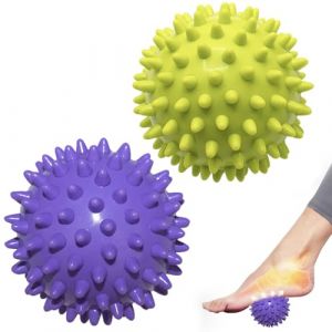 2 Pi&egrave;ces Balle de Massage Set, Balle de Massage &agrave; Picots, Boule H&eacute;risson, Boule Myofasicale, Boule d'Exercice, Pour Massage Pour Massage du Dos, Des Jambes et Des Mains Muscle Relax (MagiForeign, neuf)