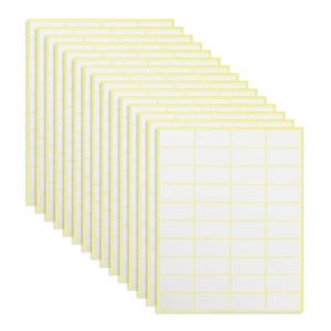 600 Pieces, 38 x 19 mm Adhesive Labels White Stickers for Writing, &Eacute;tiquettes Adh&eacute;sives pour Organisation Bureau, Maison, &Eacute;cole, Papier &Eacute;pais pour &Eacute;criture Facile (YanRongGuan, neuf)