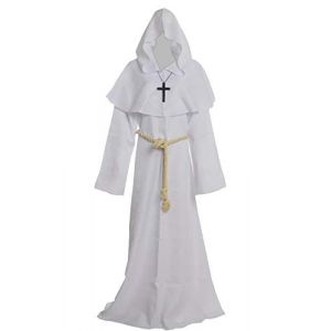 Gothden Golden service cosplay Robes Prêtre Friar Encapuchonné Médiéval Moine Renaissance Costume Cosplay (goldenfu, neuf)