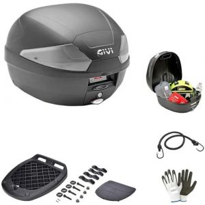Compatible avec Aprilia SXR 50 B29NT2 Valise Tech Top Case+Plaque GIVI pour 1 Casque INTÉGRAL OU Jet Inserts Transparents Moto Scooter avec Porte-Bagages ARRIÈRE (farbrothersonline, neuf)