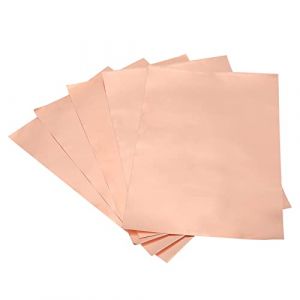 Ruban Adh&eacute;sif Cuivre, 5pcs Feuille Cuivre Adh&eacute;sif, Autocollant Bande adh&eacute;sive forte, avec Adh&eacute;sif Conducteur, Feuille de Cuivres Tr&egrave;s Conducteur pour Guitare Blindage EMI (Tyenaza, neuf)