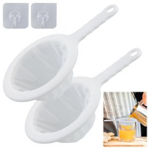 2 Pi&egrave;ce Filtres En Nylon,Tamis Filtre Alimentaire, Tamis &agrave; Jus,Filtres &agrave; Mailles Fines,Filtre &agrave; Vin,Pour filtrer les huiles,Caf&eacute;,Vin,Jus,Lait de Soja(200 Mailles) (CARANNAC LTD, neuf)