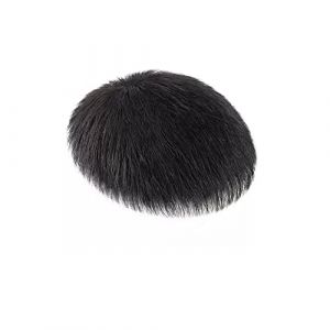 Perruque Avec Frange Perruque Homme Cheveux courts Pouce de cheveux Homme Perruque Head Filler Pièce de cheveux Vrais cheveux Beau morceau de perruque Perruque Femme Cheveux Humains(A,18x20CM) (yingyingyy, neuf)