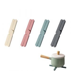 4 Plat Silicone Dessous de Plat Pliable,Dessous de Plat Pliables en Silicone Tapis Pliables R&eacute;sistants &agrave; Chaleur Dessous de Antid&eacute;rapant pour casseroles Chaudes faltbare Topfuntersetzer aus Silikon (weiyuan-shop, neuf)