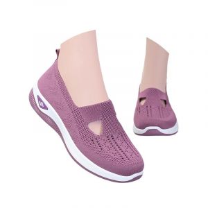 Chaussure De Sport Femme Orthop&eacute;diques Mode Air Running Course Chaussures sans Lacet Ete Outdoor Casual Mesh Respirant Confort Legere Sneakers Chaussures De Marche Antid&eacute;Rapantes &agrave; Coussin (Pp1 A, 37) (goopwe, neuf)