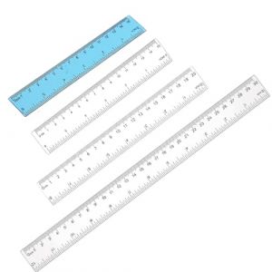 Lot de 4 Plastique Regle, Longueurs de regle 15cm, 20 cm et 30 cm, avec Graduations en Centimètres et Pouces, Idéales pour École, Bureau et Maison (LUXURY SPENDINGS, neuf)