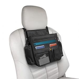 Boczif Organiseur de siège arrière de voiture, sac de rangement à suspendre pour siège passager, organisateur de siège avant de voiture pour bureau, enfants, organiseur de cabine de camion avec poche (Wdmtree, neuf)