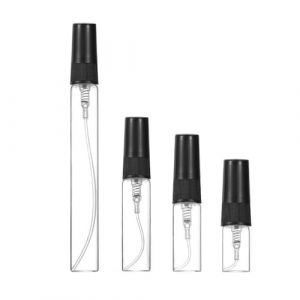 flacon voyage Flacon de parfum portable en verre noir, flacon vide rechargeable, flacon cosmétique, échantillon, flacons en verre fin(Black,3.0ml,50PCS) (songhuashangdian, neuf)