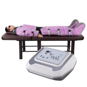 Yhsdfcn Appareil de Pressoth&eacute;rapie Professionnel pour Drainage Lymphatique, Massage par Compression d'Air et Minceur - Combinaison Compl&egrave;te pour Circulation et R&eacute;cup&eacute;ration,Gris (wanghualianeu, neuf)