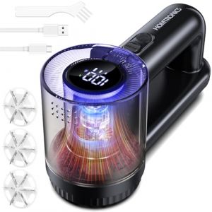 Anti Bouloche Électrique, [Type-C+Écran LED] Homtronics Anti Bouloche Électrique, Rasoir Anti Bouloche,2000mAh, 6 Lames Remplaçables,3 Vitesses Réglables,Idéal Vêtements Canapés Couvertures (Youjihui-EU, neuf)