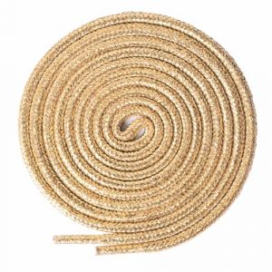 Olukssck 2 Paires Lacets Ronds Paillettes, Brillantes M&eacute;talliques Lacets Chaussures pour Chaussures de Sport, Chaussures de Course, Bottes, Or Rose, 140cm (Bishicheng Trading Co., Ltd., neuf)