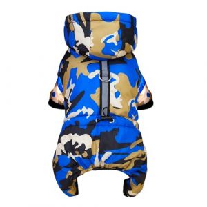 Izefia Manteau de Chien Costume Combinaison Coupe - Vent et Froid Manteau Camouflage Veste Hiver Chaud V&ecirc;tements &Eacute;pais Manteau Anti - Neige Coton Chiot Moyen Chat Chien Manteau (Rdc Toy, neuf)