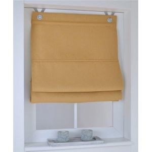 Dimout Curry Store bateau occultant thermique &agrave; &oelig;illets - Largeur : environ 80 cm - Hauteur : environ 130 cm (Rollos & more, neuf)