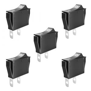 SCOOYUCK 5 Pièces Interrupteur à Bascule, SPST 13.5mm x 30mm 2 Broches ON/OFF, 12V 24V 125V 250V Interrupteur a Bascule, Pour Voiture Bateau Appareils Ménagers (SCOOYUCK, neuf)