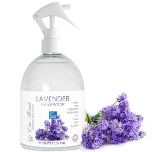 Hydrolat Organique Eau Florale de Lavande 500ml - Rafraîchissant Apaisant - BIO Tonique Calmant et Anti Imperfections - Vaporiser sur Cheveux, Corps ou Vêtements. (OmBiance, neuf)