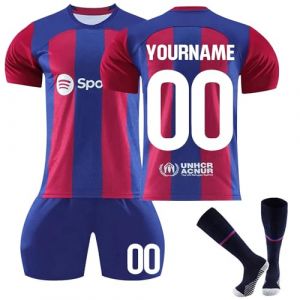 HGWOPGASD Barca Maillot De Foot Ensemble Foot Enfant Maillot Enfant De Foot Retro Soccer Jersey, 10 Maillot Classique, Ensemble Enfant Et Adultes, Maillot De Foot pour Enfants Maillot Barcelone A07 (HGWOPGASD, neuf)
