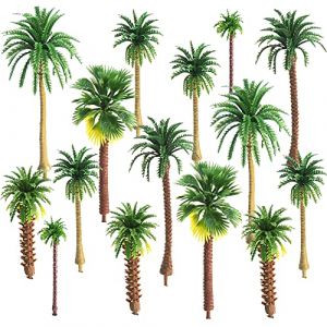 30 Pi&egrave;ces Mod&egrave;Le Cocotier, Mini en Plastique Palmier, Mod&egrave;Le De Miniature Paysage, Arbres Mod&egrave;les en Plastique, Arbre Maquette, Mini Cocotiers Mod&egrave;Les, Arbres D'Architecture pour DIY Paysage Landscape (Wqajly, neuf)