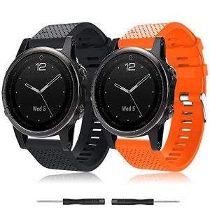 TOPsic Fenix 5S Bracelet, Silicone Bracelet de Montre 20mm Bande de Remplacement pour Fenix 5S/Fenix 5S Plus/Fenix 6S/Fenix 6S Pro/Fenix 7S/Fenix 7S Solar/Fenix 7S Sapphire Solar (TOPsic, neuf)