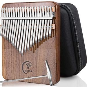 Kalimba 21 Clés Pouce Kalimba Portable en Bois Massif Noyer Piano à Doigts Instrument de Musique Professionnel Marimbas avec Instructions D'étude étui de Transport Cadeau pour Adultes Débutants (Laqula Home, neuf)
