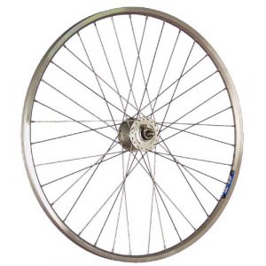 28 Pouces Roue Avant vélo ZAC19 moyeu Dynamo DH-C3000-3N Argent (Taylor Wheels - roues de vélo fabriquées en Allemagne, neuf)