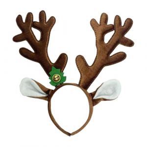 Bandeau En Bois De Cerf, Confortable &Agrave; Porter, 30x32 Cm, Couvre-chef De Costume De No&euml;l, Oreilles De Renne Festives, L&eacute;ger, Id&eacute;al Pour Le Cosplay Ou Les Pi&egrave;ces De Th&eacute;&acirc;tre (lucuiy, neuf)