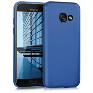 kwmobile Housse Compatible avec Samsung Galaxy A3 (2017) Coque - Housse de téléphone Protection Souple en TPU - Bleu métallique (SX-Commerce, neuf)