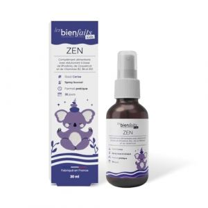 SPRAY ZEN KIDS | Anti-Nervosité | Favorise l'Apaisement & Réduit l'Agitation | Gout Naturel Cerise | Rhodiola, Coquelicot, Vitamine B et plantes | Complément Alimentaire Calmant | 35 jours (Lot de 4) (Les bienfaits, neuf)