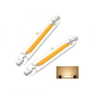 Ampoules LED 118mm,Ampoule LED Dimmable,LED R7S 118mm 20W &Eacute;quivalent &agrave; Ampoule Halog&egrave;ne 118mm 200W, Sans Scintillement,Blanc Chaud 3000K 2000LM,AC 220-240V,&Eacute;clairage &agrave; Faisceau 360&deg;, Lot de 2 (Hsientpe EU, neuf)