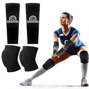 DMNQ 1 Paire de Cool Night Black Taille s Genouill&egrave;re Sport et 1 Paire de Black Youth Taille Genouill&egrave;res Genouill&egrave;res de Volley Ball Eignet Sich f&uuml;r Volleyball Tanzen Fu&szlig;ball Joggen Und Yoga (SLIGHT SAVING Limited, neuf)