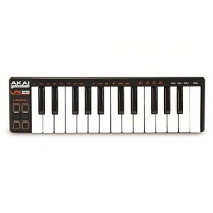 AKAI Professional LPK25 - Clavier Maître MIDI Ultra Compact avec 25 Touches Sensibles à La Vélocité d'Action Synthé, Alimenté par Un Câble USB, pour MAC et PC, avec Logiciel d'Édition Inclus (Yeppon, neuf)