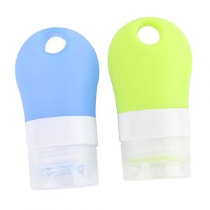 DEARMAMY 3 Pi&egrave;ces Bouteille de gel de silice rechargeable pompe vaporisateur r&eacute;cipient flacon distributeur de voyage bouteille de silicone vide bouteille vide de maquillage (Liiane, neuf)