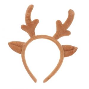 ARTSEWPLY Coiffe en bois de cerf bandeau de renne de No&euml;l bandeau bois de renne postiche de noel pour filles accessoires de -t&ecirc;te cerceau de cheveux chiffon Brun (Xiiierw, neuf)