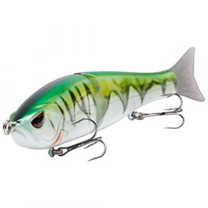 Bassdash SwimShad Glide Bait Leurre Articulé Souple pour Perche, Brochet, Saumon, Truite, Muskie (Bassdash-UK, neuf)