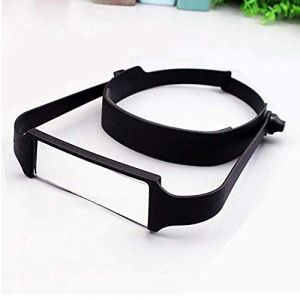 Lunettes Loupe Grossissante avec - 1.6X 2X 2.5X 3.5X Zoom avec 4 Lentilles Amovibles - Casque Loupe Frontale Serre T&ecirc;te avec Lumi&egrave;re pour Lecture, Bijoutier, Couture (ZLH.Egan, neuf)