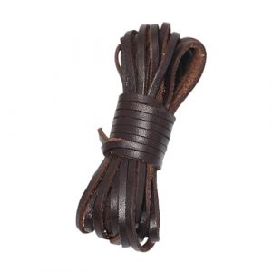 VOKMEMC Cordon En Cuir Tress&eacute; Cordon En Cuir Lacets En Cuir Carr&eacute;s Fil De Cordon Vintage Classique Pour Accessoires Mode Chaussures Cordons Pour Cr&eacute;ations Bijoux 5 M X 3 Mm (Couleur Caf&eacute;) (WANG HE DE DIAN, neuf)