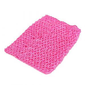chenpaif 9"Crochet Tube Top Ceinture Élastique Bandeau Bandeau De Cheveux Filles Tutu Jupe Rose Rouge (chenpaif, neuf)