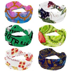 Lot de 6 bandeaux larges et extensibles pour femmes et filles, motif vigne de raisin, bandeau tendance pour entra&icirc;nement, yoga, gym, course &agrave; pied (Galens, neuf)